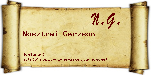 Nosztrai Gerzson névjegykártya